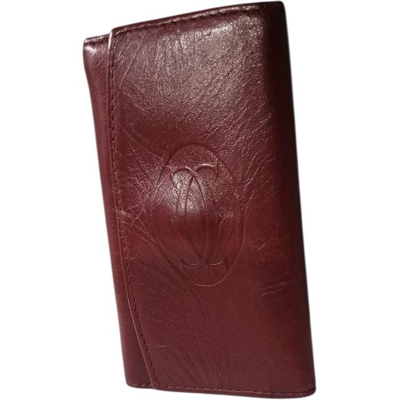 🇫🇷 🗝️ Authentic Vintage Cartier Burgundy Leather Key Holder | Paris 🗝️🇫🇷 - Picture 9 of 11